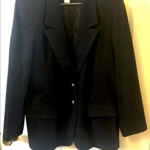 Vintage Pendleton Classic Black Wool Blazer Sz 12